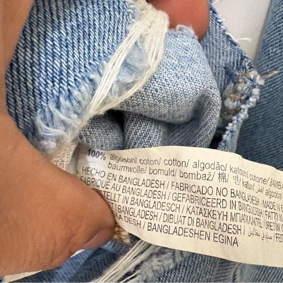 ZARA TRF Authentic Denim Destroyed Cropped Jacket Size S New - Picture 6 of 11